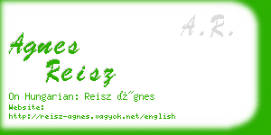 agnes reisz business card